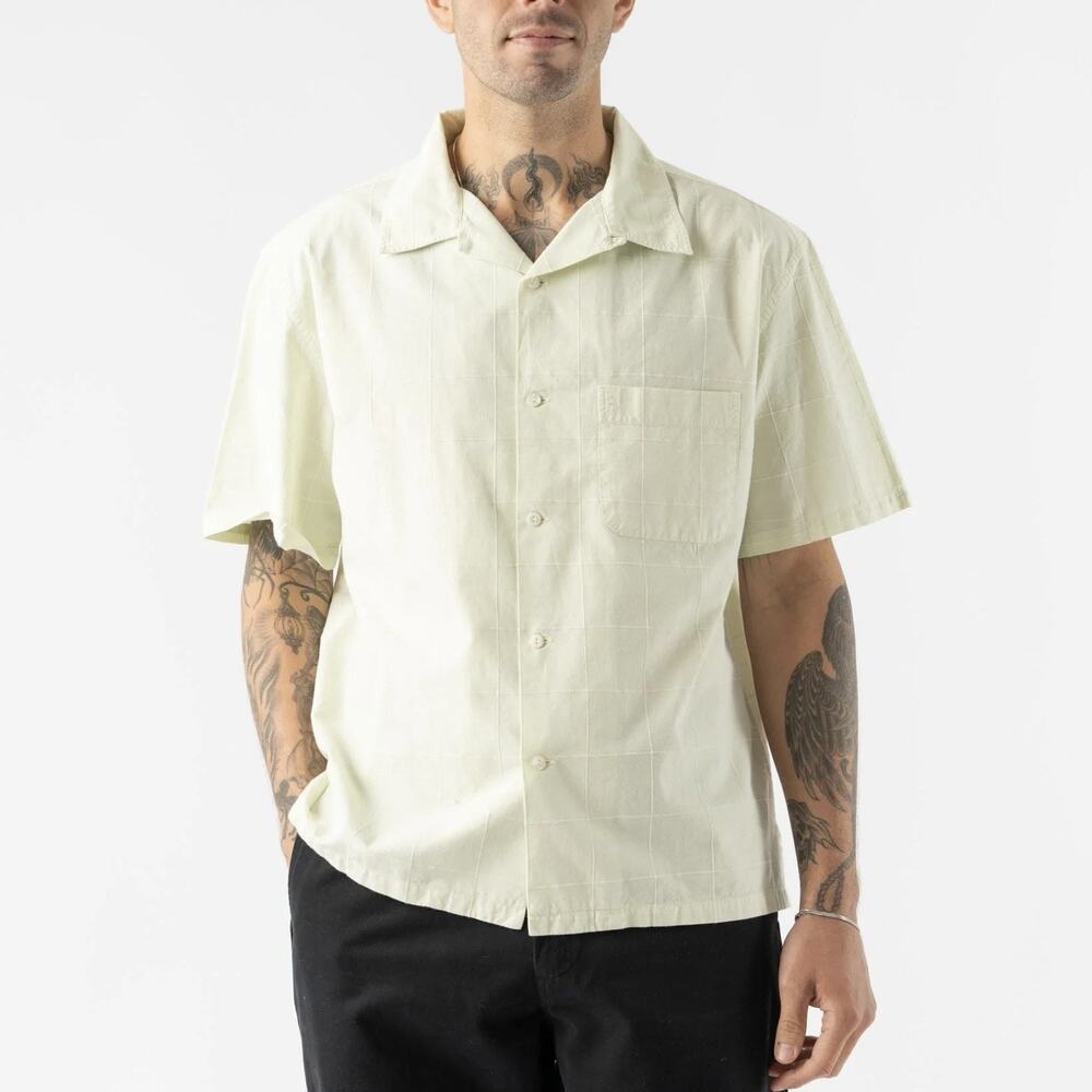 Knickerbocker Director Cotton Sea Foam Short Sleeve Button Up Shirt XXL 2XL NEW